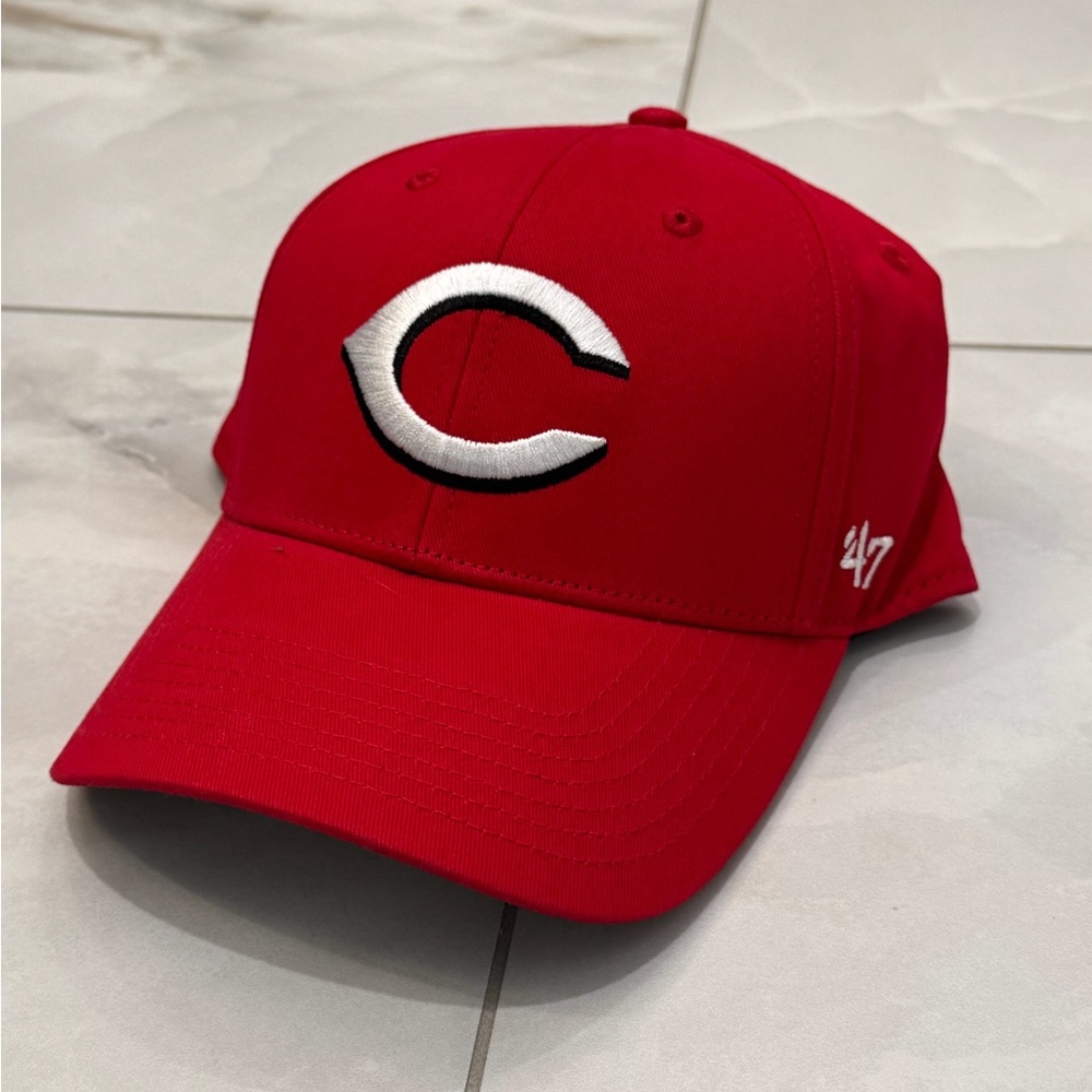 🔥 47 Brand Cincinnati Reds Kids/Youth Adjustable Velcro MVP Baseball Cap Hat NWT - Picture 3 of 4